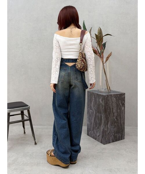 EVRIS（エヴリス）の「2WAYサロペットワイドデニムパンツ