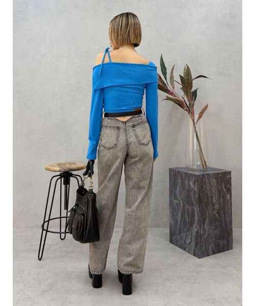 EVRIS（エヴリス）の「2WAYサロペットワイドデニムパンツ（デニムパンツ・レディース・ブラック/インディゴブルー・SMALL/MEDIUM）」の19枚目の写真