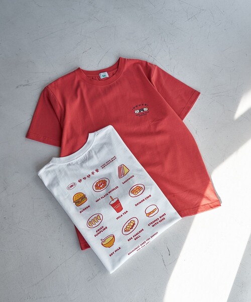 coen（コーエン）の「【Joanieコラボ】 台湾屋台プリントTシャツ（Tシャツ/カットソー・レディース・オフホワイト/ダークグレー/レッド/クリーム・XL/L/M）」の22枚目の写真
