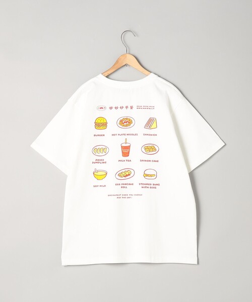 coen（コーエン）の「【Joanieコラボ】 台湾屋台プリントTシャツ（Tシャツ/カットソー・レディース・オフホワイト/ダークグレー/レッド/クリーム・XL/L/M）」の7枚目の写真