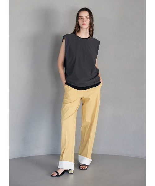 COEL（コエル）の「コットンリネンロールアップパンツ（その他パンツ・レディース・ブラック/イエロー・36/38）」の17枚目の写真