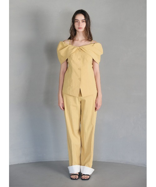 COEL（コエル）の「コットンリネンロールアップパンツ（その他パンツ・レディース・ブラック/イエロー・36/38）」の21枚目の写真