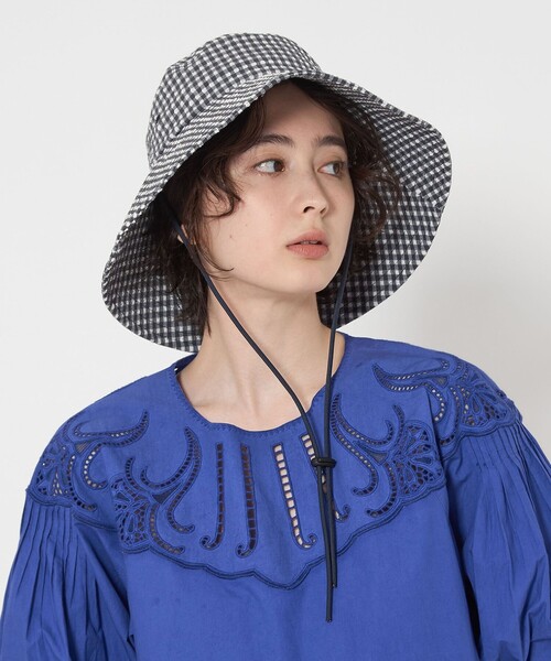 専用　　新品タグ付き　シノナグモ　ハット　ガブリエラ 別注】＜TAARA＞チェックハット-united LOVE project 2025