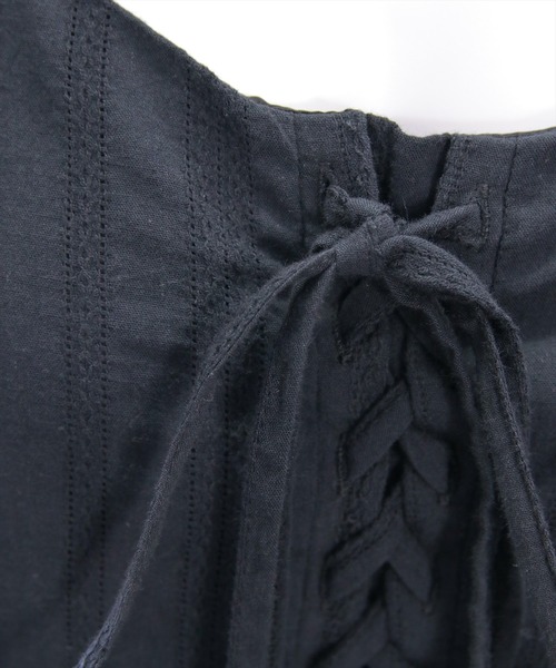 clear（クリア）の「レースアップキャミワンピース[着回し力抜群 森ガール ガーリー]≪再入荷≫（ワンピース・レディース・オフホワイト/ブラック/ボルドー/ブラウン・F）」の16枚目の写真