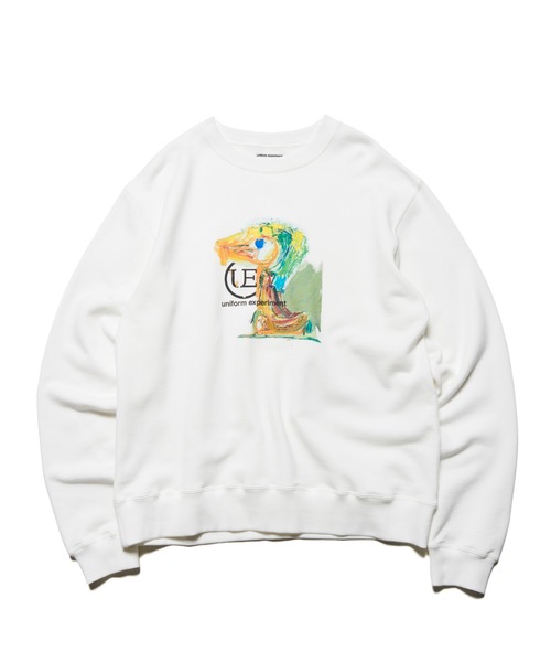 uniform experiment(ユニフォームエクスペリメント)の「ASGER JORN: LANDSCAPE SWEATSHIRT(スウェット・メンズ・ホワイト/ブラック・4/3/2/5/1)」の1枚目の写真