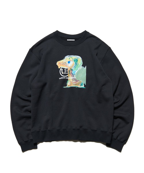 uniform experiment(ユニフォームエクスペリメント)の「ASGER JORN: LANDSCAPE SWEATSHIRT(スウェット・メンズ・ホワイト/ブラック・4/3/2/5/1)」の2枚目の写真