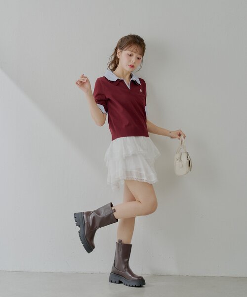 Chico(チコ)の「サイドストラップ厚底ショートブーツ(ブーツ・レディース・ブラウン/ブラック・SMALL/MEDIUM/LARGE)」の12枚目の写真