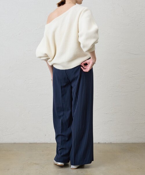 SHENERY（シーナリー）の「《セットアイテム》ストライプウエストデザインパンツ（その他パンツ・レディース・グレー/ネイビー・36/38）」の9枚目の写真