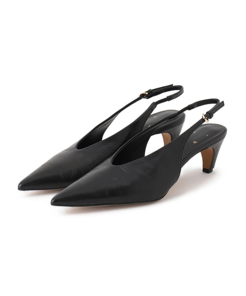 SALON adam et rope'（サロン アダム エ ロペ）の「【W S（ドゥーブル）】ゴートレザーバックストラップパンプス（パンプス・レディース・オリーブ/ブラック・23/23.5/24/24.5/36/36.5/37/37.5）」の6枚目の写真