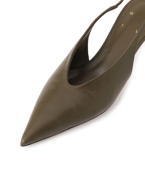 SALON adam et rope'（サロン アダム エ ロペ）の「【W S（ドゥーブル）】ゴートレザーバックストラップパンプス（パンプス・レディース・オリーブ/ブラック・23/23.5/24/24.5/36/36.5/37/37.5）」の7枚目の写真