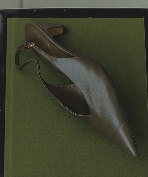 SALON adam et rope'（サロン アダム エ ロペ）の「【W S（ドゥーブル）】ゴートレザーバックストラップパンプス（パンプス・レディース・オリーブ/ブラック・23/23.5/24/24.5/36/36.5/37/37.5）」の18枚目の写真