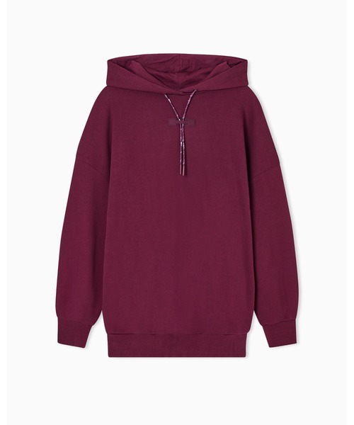 ARMANI EXCHANGE(アルマーニエクスチェンジ)の「【A|X アルマーニ エクスチェンジ】ブロッサムプリントロゴ フーデッドスウェットプルオーバー(スウェット・レディース・バーガンディー/ブラック・LARGE/MEDIUM/SMALL/X-LARGE/X-SMALL)」の11枚目の写真