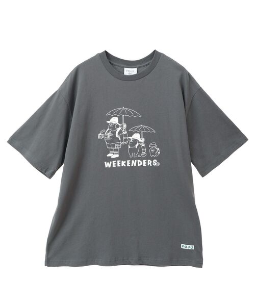 CRAFT STANDARD BOUTIQUE（クラフトスタンダードブティック）の「【P・O・P・S】のTシャツ～其の1 ユニセックス（Tシャツ/カットソー・レディース・オフホワイト/チャコールグレー・S/M/L）」の3枚目の写真