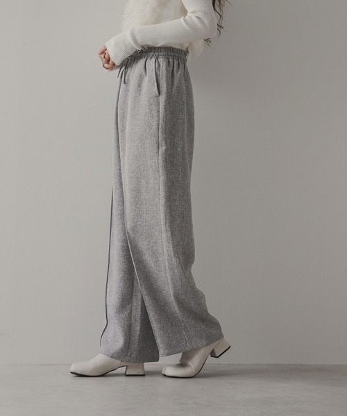 セール】ミックスツイードリラックスパンツ（スラックス）｜rectangle