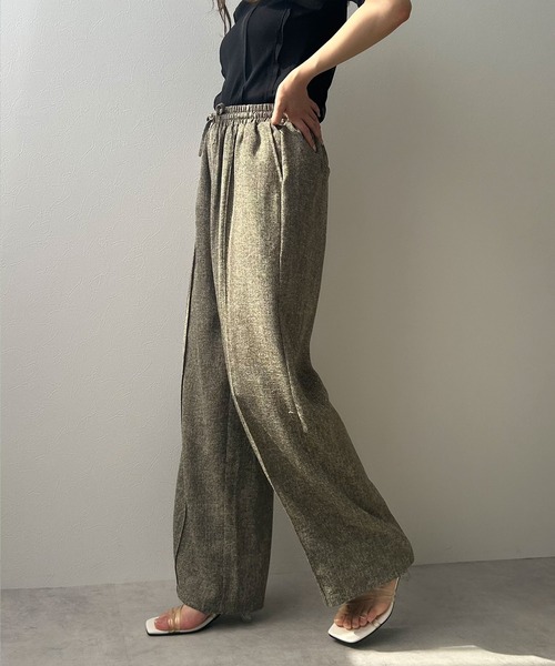 rectangle（レクタングル）の「ミックスツイードリラックスパンツ（スラックス・レディース・ブラウン/アイボリー/グレー・FREE）」の18枚目の写真