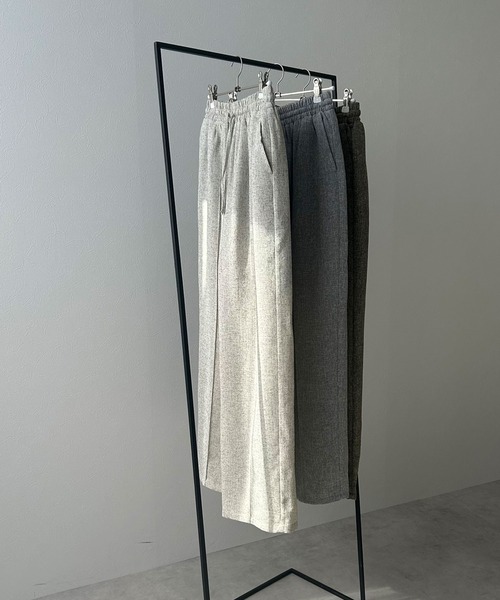 rectangle（レクタングル）の「ミックスツイードリラックスパンツ（スラックス・レディース・ブラウン/アイボリー/グレー・FREE）」の19枚目の写真