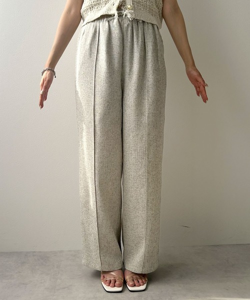 rectangle（レクタングル）の「ミックスツイードリラックスパンツ（スラックス・レディース・ブラウン/アイボリー/グレー・FREE）」の11枚目の写真
