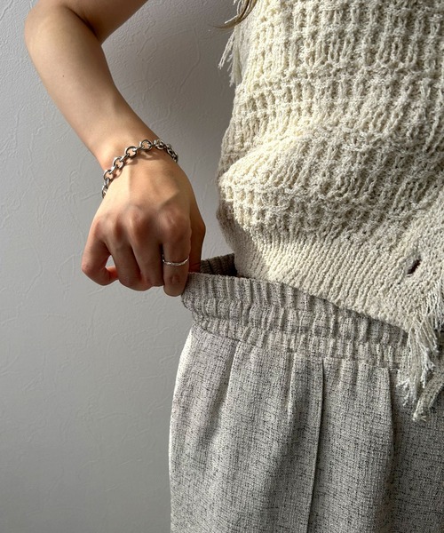 rectangle（レクタングル）の「ミックスツイードリラックスパンツ（スラックス・レディース・ブラウン/アイボリー/グレー・FREE）」の9枚目の写真