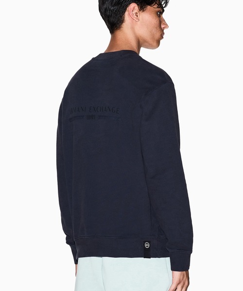 ARMANI EXCHANGE(アルマーニエクスチェンジ)の「【A|X アルマーニ エクスチェンジ】バックロゴ カーボナイズドフレンチテリー プルオーバー(スウェット・メンズ・セージグリーン/ダークネイビー・LARGE/X-SMALL/X-LARGE/SMALL/MEDIUM)」の2枚目の写真