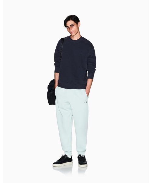 ARMANI EXCHANGE(アルマーニエクスチェンジ)の「【A|X アルマーニ エクスチェンジ】バックロゴ カーボナイズドフレンチテリー プルオーバー(スウェット・メンズ・セージグリーン/ダークネイビー・LARGE/X-SMALL/X-LARGE/SMALL/MEDIUM)」の5枚目の写真