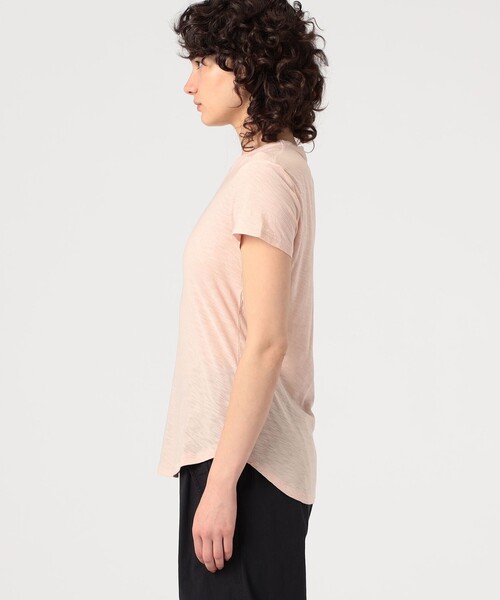 JAMES PERSE(ジェームスパース)の「スラブジャージー クルーネックTシャツ WUA3037(Tシャツ/カットソー・レディース・ダークグリーン/ライトピンク・2/0/1)」の5枚目の写真