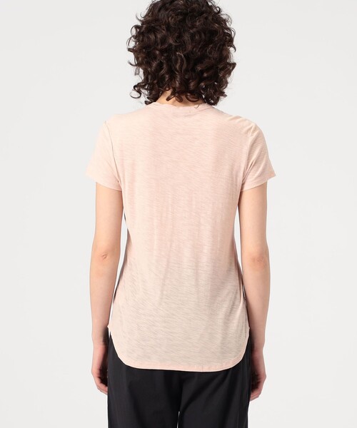 JAMES PERSE(ジェームスパース)の「スラブジャージー クルーネックTシャツ WUA3037(Tシャツ/カットソー・レディース・ダークグリーン/ライトピンク・2/0/1)」の6枚目の写真