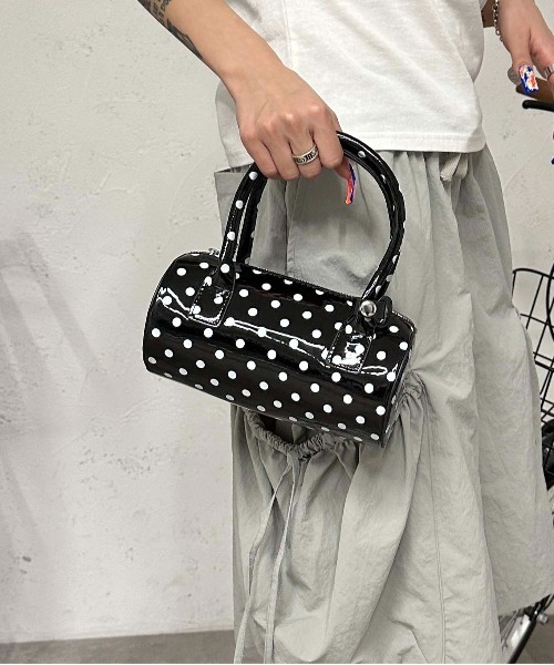 sedacle girl（セダクルガール）の「ドットハンドバック（ハンドバッグ・レディース・ブラック/オフホワイト・FREE）」の11枚目の写真