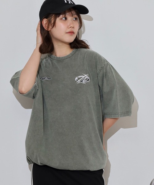 RE730(アールイーセブンサーティー)の「アップリケ半袖Tシャツ(Tシャツ/カットソー・メンズ・カーキ/ブラック・XL/M/L)」の9枚目の写真