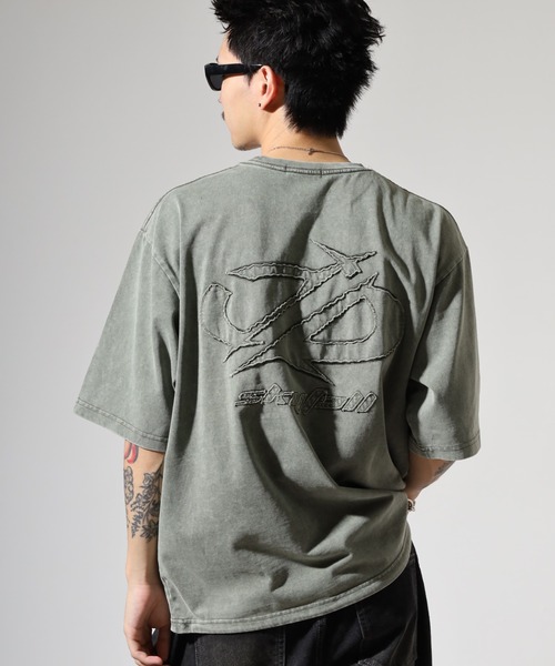RE730(アールイーセブンサーティー)の「アップリケ半袖Tシャツ(Tシャツ/カットソー・メンズ・カーキ/ブラック・XL/M/L)」の21枚目の写真