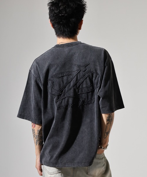 RE730(アールイーセブンサーティー)の「アップリケ半袖Tシャツ(Tシャツ/カットソー・メンズ・カーキ/ブラック・XL/M/L)」の15枚目の写真