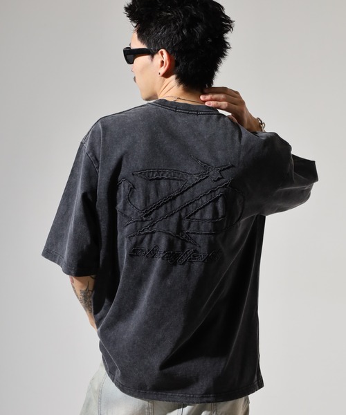 RE730(アールイーセブンサーティー)の「アップリケ半袖Tシャツ(Tシャツ/カットソー・メンズ・カーキ/ブラック・XL/M/L)」の16枚目の写真