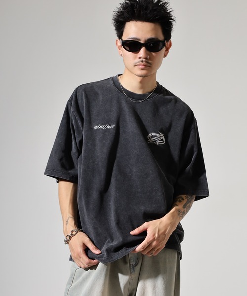 RE730(アールイーセブンサーティー)の「アップリケ半袖Tシャツ(Tシャツ/カットソー・メンズ・カーキ/ブラック・XL/M/L)」の13枚目の写真