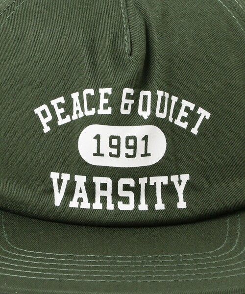 BEAMS T（ビームスティー）の「Museum of Peace & Quiet / Varsity 5-Panel Hat（キャップ・メンズ・グリーン・ONE SIZE）」の3枚目の写真