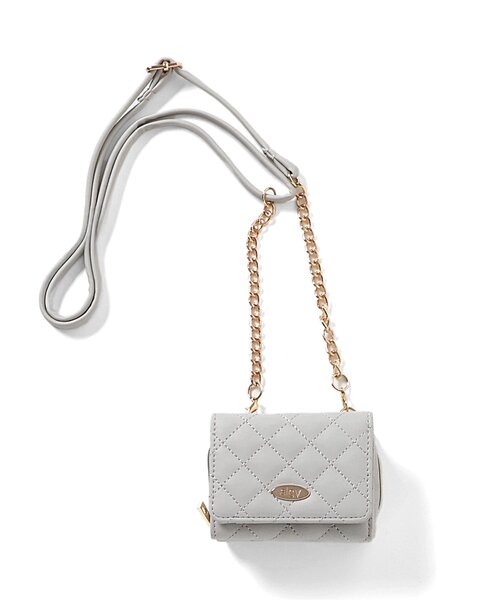 algy(アルジー)の「キルトショルダーウォレット(ショルダーバッグ・キッズ・ブラック/グレー/オフホワイト・FREE)」の3枚目の写真