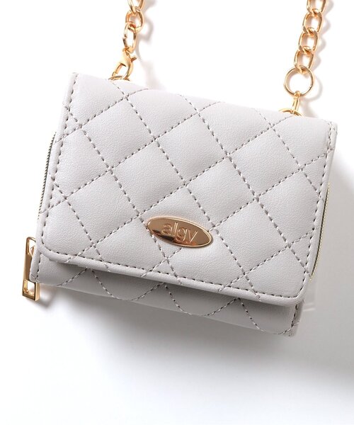 algy(アルジー)の「キルトショルダーウォレット(ショルダーバッグ・キッズ・ブラック/グレー/オフホワイト・FREE)」の6枚目の写真