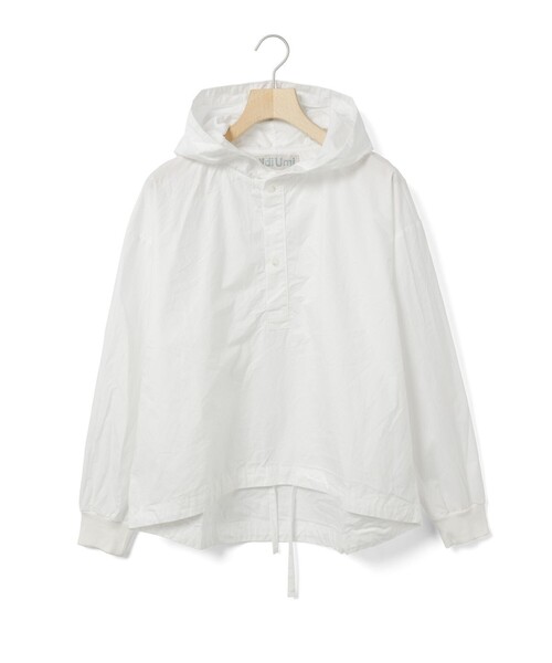 MidiUmi(ミディウミ)の「MidiUmi フード付きプルオーバーシャツ(シャツ/ブラウス・レディース・ベージュ/ブラック/チャコールグレー/オフホワイト・FREE)」の5枚目の写真