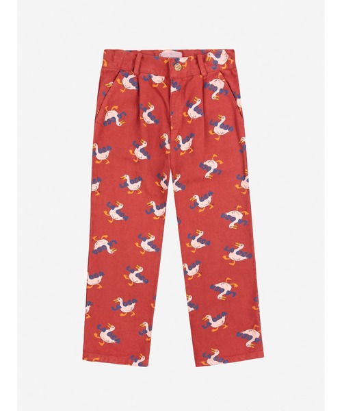 BOBO CHOSES(ボボショーズ)の「La Oca all over chino pants(チノパンツ・キッズ・レッド・2-3YEAR/4-5YEAR/6-7YEAR/8-9y/10-11y/12-13y)」の1枚目の写真