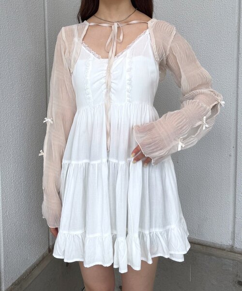 mimi　MIXワンピ　M mimi MIXワンピ M SHOP】NEW IN 本社STAFF / 163cm