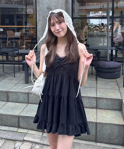 mline（エムライン）の「[mline]レースデザイン ミニワンピ（ワンピース・レディース・オフホワイト/ブラック・FREE）」の14枚目の写真