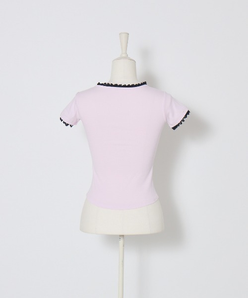 AVENCHUMU(アバンチュウム)の「ERICO collaboration illustration T-shirt(Tシャツ/カットソー・レディース・ブラック×ピンク/ブラック/ピンク・FREE/XS)」の13枚目の写真