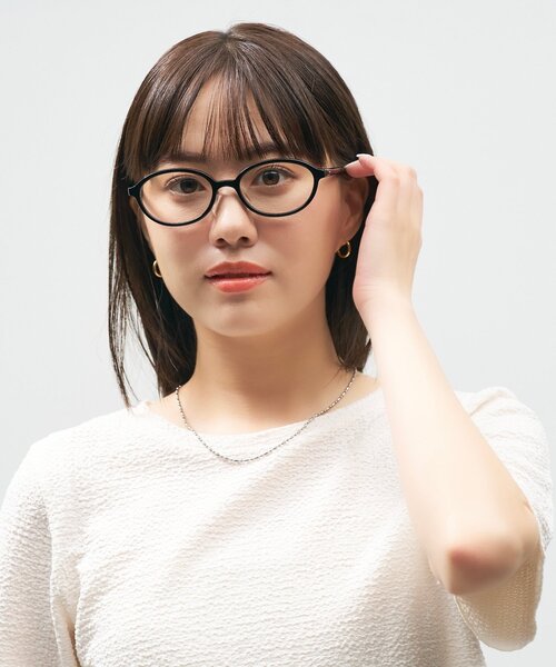 Zoff｜AOI IHARA オーバル型 クリア サングラス （UV100%カット クリア