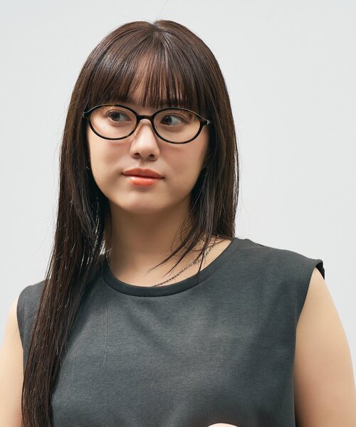 Zoff｜AOI IHARA オーバル型 クリア サングラス （UV100%カット クリア