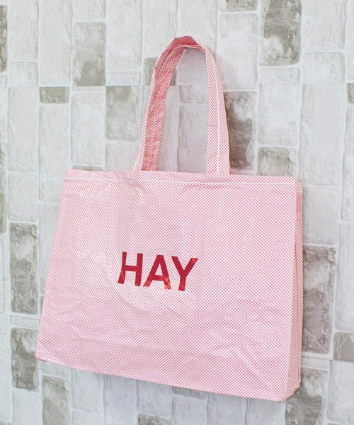 HAY(ヘイ)の「ヘイ キャンディモノバッグ M HAY Candy Mono Bag Medium(トートバッグ・レディース・グレー/ライトピンク・M)」の6枚目の写真