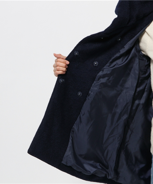 GLOBAL WORK（グローバルワーク）の「スライバーナカワタコート/564788（ダッフルコート・レディース・ブルー系その他/ネイビー/ベージュ/ライトグレー・LARGE/MEDIUM/SMALL）」の13枚目の写真