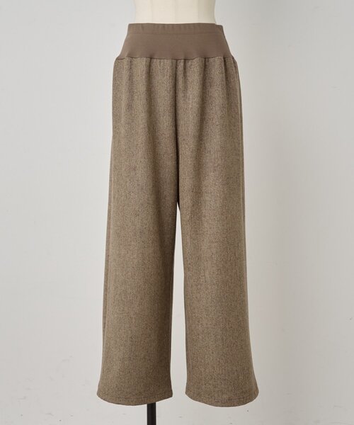 ウエストリブネップツイードパンツ BEARDSLEY（ビアズリー） パンツ ウエストリブネップツイードパンツ