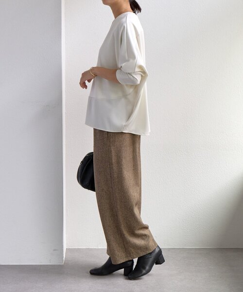 BEARDSLEY（ビアズリー）の「ウエストリブネップツイードパンツ（その他パンツ・レディース・ブラック/ブラウン・0/1/2）」の14枚目の写真