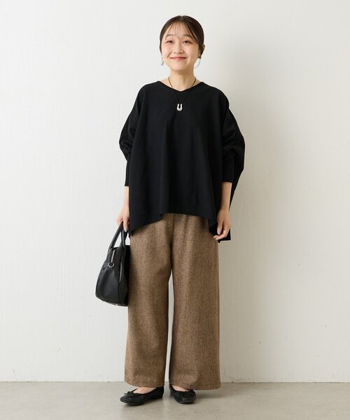 BEARDSLEY（ビアズリー）の「ウエストリブネップツイードパンツ（その他パンツ・レディース・ブラック/ブラウン・0/1/2）」の9枚目の写真