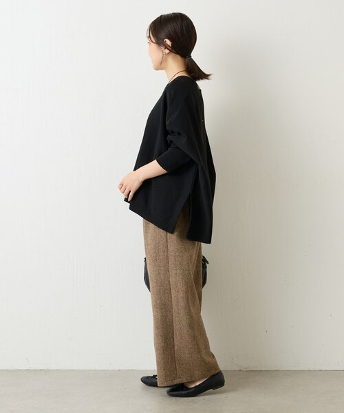 BEARDSLEY（ビアズリー）の「ウエストリブネップツイードパンツ（その他パンツ・レディース・ブラック/ブラウン・0/1/2）」の10枚目の写真