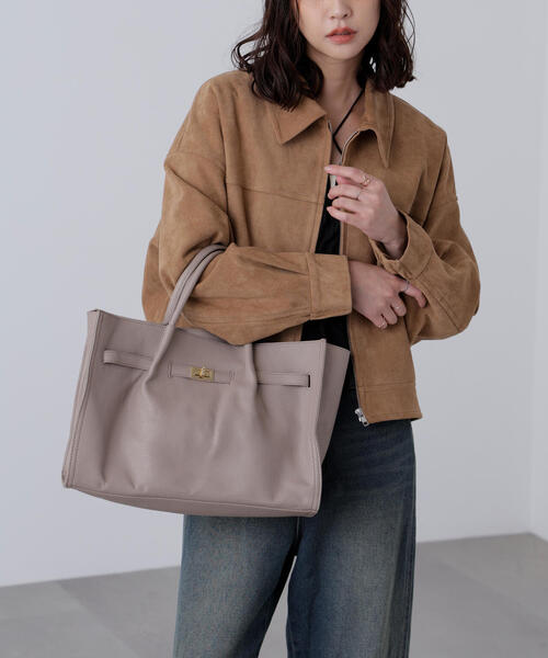 FREE'S MART(フリーズマート)の「◆シュリンクトートバッグ(トートバッグ・レディース・グレー/ブラック/ベージュ・フリ-)」の6枚目の写真