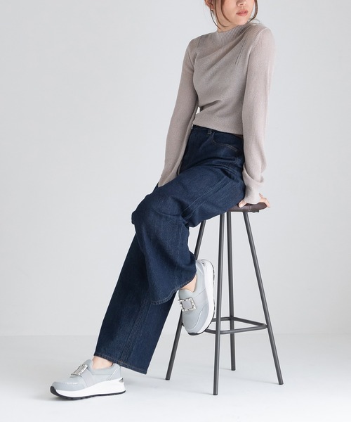 JELLY BEANS（ジェリービーンズ）の「スクエアビジュースリッポンスニーカー(211-55350)JELLY BEANS(ジェリービーンズ)（スニーカー・レディース・ブラック/グレー・LL/L/M/S）」の16枚目の写真